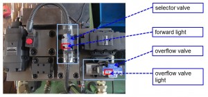 Check valve on hydraulic baler